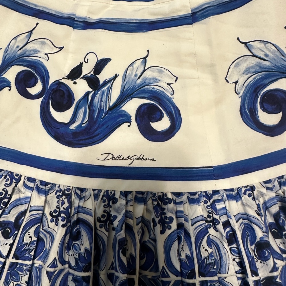 Dolce & Gabbana Blue and White Midi Skirt - Picture 3 of 7